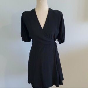A New Day Women's Balloon Short Sleeve
Mini Wrap Dress - Black
